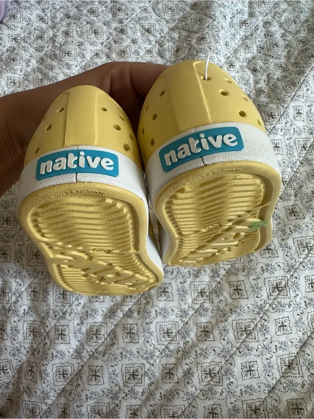 Scala Kids Yellow Water Shoes with White Toe Cap